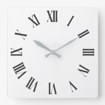 Elegant Roman Numerals Clock Ansikte Design