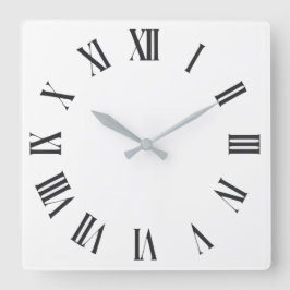 Elegant Roman Numerals Clock Ansikte Design Fyrkantig Klocka