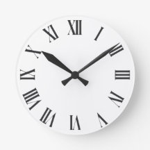 Elegant Roman Numerals Clock Ansikte Design