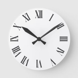 Elegant Roman Numerals Clock Ansikte Design Rund Klocka