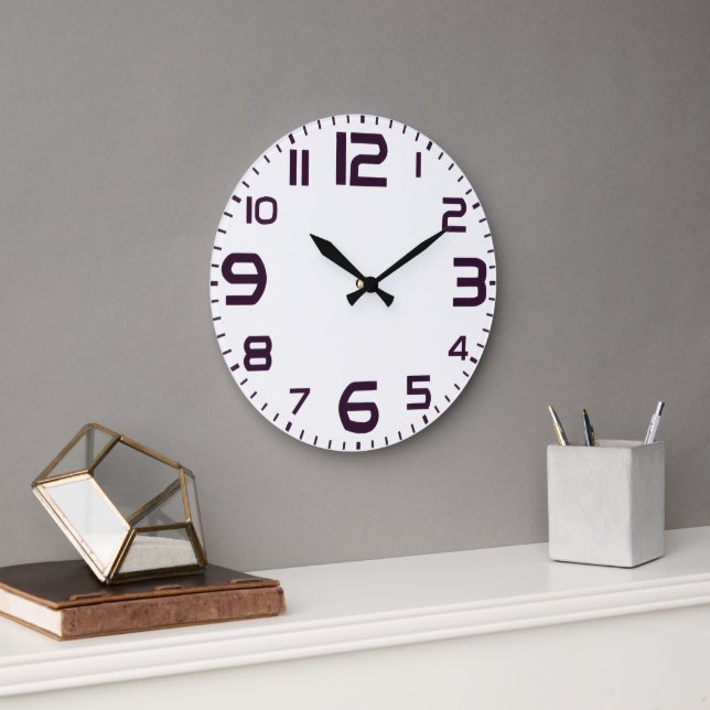 Elegant Roman Numerals Clock Ansikte Design Stor Klocka (Kontor)