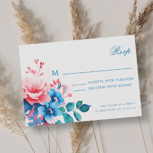Elegant Romantic Blommigt Script-Bröllop OSA