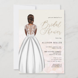 Elegant Romantic Bröllop Dress Möhippa Inbjudningar