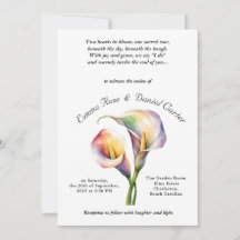 Elegant Romantic Calla Lily Soft Watercolor Pastel