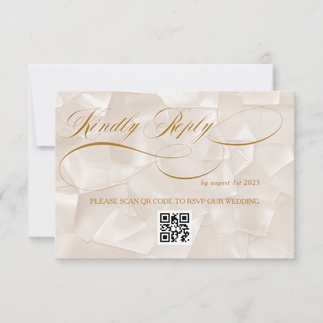 Elegant Romantic Calligraphy Bröllop OSA Kort (Framsida)