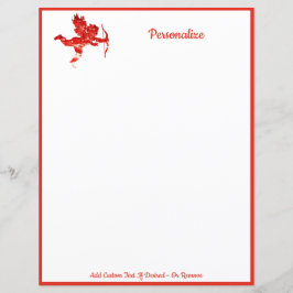 Elegant Romantic Cherub Cupid Valentine Red