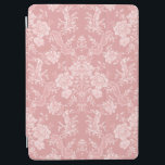 Elegant Romantic Chic Blommigt Damask-Pastel Rosa iPad Air Skydd<br><div class="desc">Elegantens vintage-inspirerade blommigt-dammdesign med monokrom chic-ljus-på-mörk-pastellblommor,  lövliknande scrollsar och svagar av delikat lacy rosett band. Mönster är sömlöst och kan byggas upp eller ned.</div>
