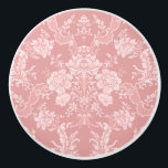 Elegant Romantic Chic Blommigt Damask-Pastel Rosa Knopp<br><div class="desc">Elegantens vintage-inspirerade blommigt-dammdesign med monokrom chic-ljus-på-mörk-pastellblommor,  lövliknande scrollsar och svagar av delikat lacy rosett band. Mönster är sömlöst och kan byggas upp eller ned.</div>