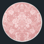 Elegant Romantic Chic Blommigt Damask-Pastel Rosa Knopp<br><div class="desc">Elegantens vintage-inspirerade blommigt-dammdesign med monokrom chic-ljus-på-mörk-pastellblommor,  lövliknande scrollsar och svagar av delikat lacy rosett band. Mönster är sömlöst och kan byggas upp eller ned.</div>