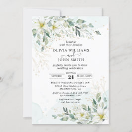 Elegant Romantic Eucalyptus Greenery - F001 Invita Inbjudningar