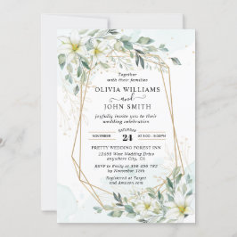 Elegant Romantic Eucalyptus Greenery - F001 Invita Inbjudningar