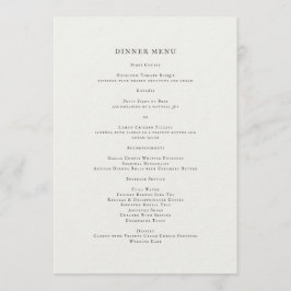 Elegant Romantic Floral Dinner Menu Meny