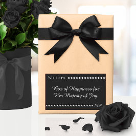 Elegant Romantic Gift Wrap Rektangulärt Klistermärke