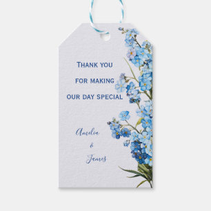 Elegant Romantic "Glöm-Me-Not" Blommigt Bröllop Presentetikett