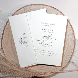 Elegant Romantic Heart Alla i ett Bröllop Bröllop Inbjudningar