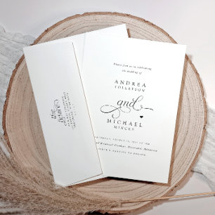 Elegant Romantic Heart Alla i ett Bröllop Bröllop Inbjudningar