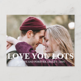 Elegant Romantic Kärlek par Valentines day Photo Helg Vykort