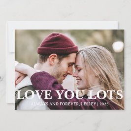 Elegant Romantic Kärlek par Valentines day Photo Julkort