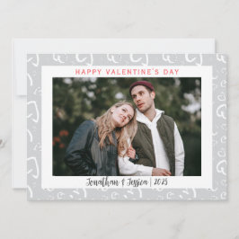 Elegant Romantic Kärlek par Valentines day Photo Julkort