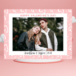 Elegant Romantic Kärlek par Valentines day Photo Julkort