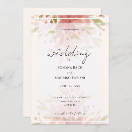 Elegant Romantic Land Blommigt Terracotta Inbjudningar