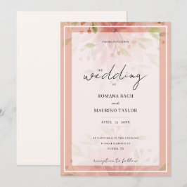 Elegant Romantic Land Blommigt Terracotta Inbjudningar