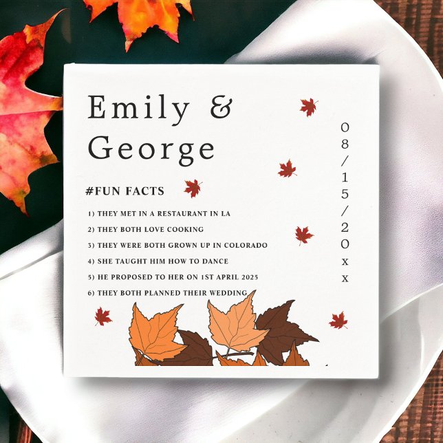 Elegant Romantic Löv Facts Facts för Roligt Facts  Pappersservett (Skapare uppladdad)