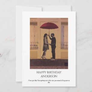 Elegant Romantic par Birthday Photo Hälsning Kort