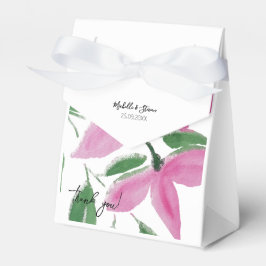 Elegant Romantic Rosa Wildblommor Watercolor Art Presentaskar