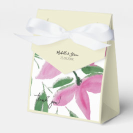 Elegant Romantic Rosa Wildblommor Watercolor Art Presentaskar