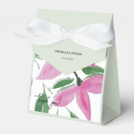 Elegant Romantic Rosa Wildblommor Watercolor Art Presentaskar