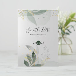 Elegant Romantic Sage Blommigt Watercolor Bröllop Inbjudningar