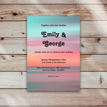 Elegant Romantic Sunset Blå himmel Beach Wedding