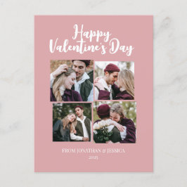 Elegant Romantic valentines day 4-foto Helg Vykort