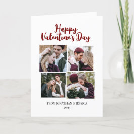 Elegant Romantic valentines day 4-foto Helgkort