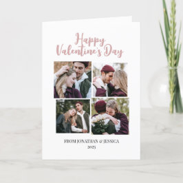 Elegant Romantic valentines day 4-foto Helgkort