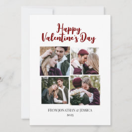 Elegant Romantic valentines day 4-foto Julkort