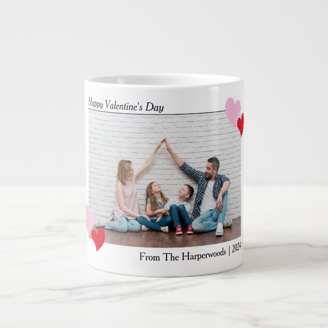 Elegant Romantic Valentines day par Photo Jumbo Mugg (Framsidan)