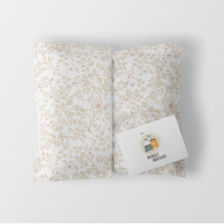 Elegant Romantic Vintage Blommönster Beige Presentpapper