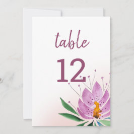 Elegant Romantic Violet Lotus Watercolor Art Meddelande