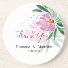 Elegant Romantic Violet Lotus Watercolor Art Underlägg