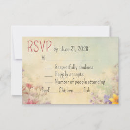 Elegant Romantic Wildblomma OSA Kort