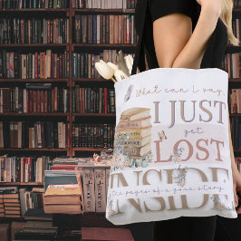 Elegant Romantik bokish Bok Klubb Reading Tote Bag Tygkasse