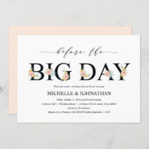 Elegant Romantik Bröllop - Inbjudningskort för mid