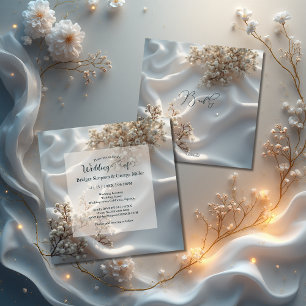 Elegant romantisk babysand blommande bröllop inbjudningar