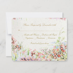 elegant romantisk blommig flod chateau bröllop OSA kort