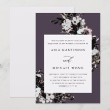 Elegant Romantisk Blommigt Lila Bröllop