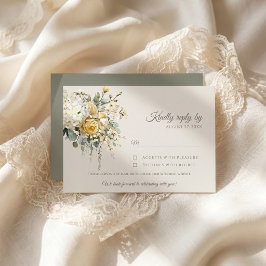 Elegant Romantisk Blomsterträdgård OSA Kort