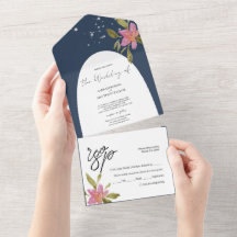 Elegant Romantisk Boho Akvarell Blommig
