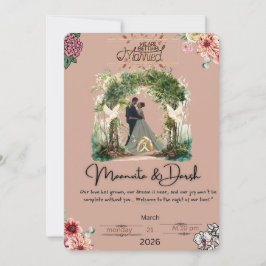 Elegant Romantisk bröllopsinbjudan Kärlek natt Inbjudningar